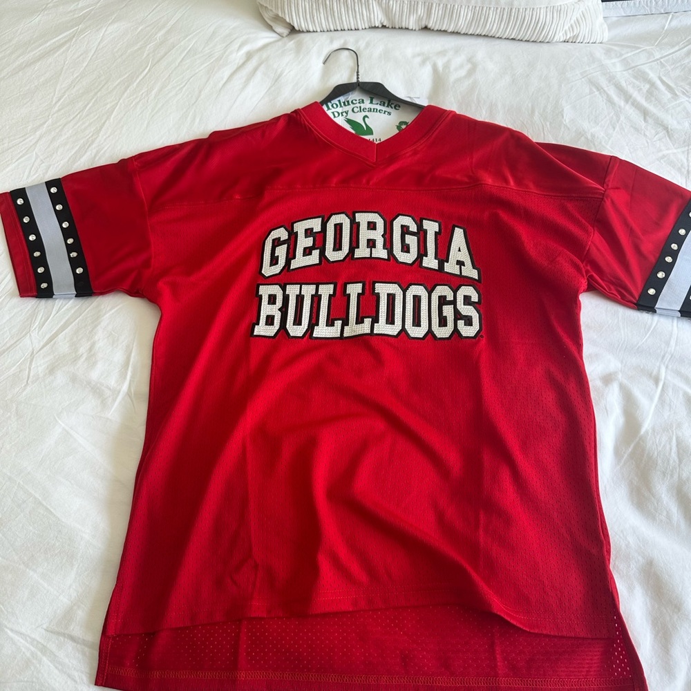 Gameday couture Georgia Bulldogs Red Jersey Top